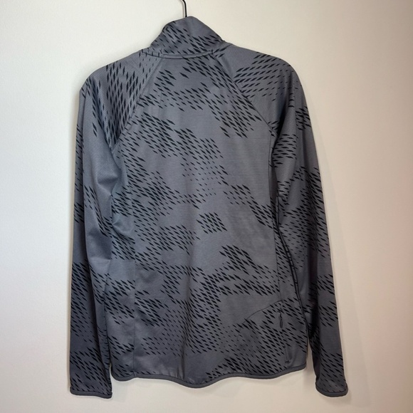 Under Armour Womens Heat Gear Fitted 1/2 Zip Pull Over Allover Print Gray Medium - Picture 8 of 13